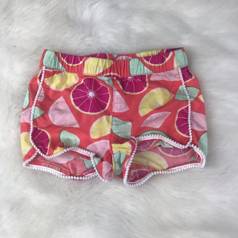 Baby Tropical Fruit Pom Pom Shorts 6-12 months